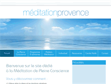 Tablet Screenshot of meditation-provence.com